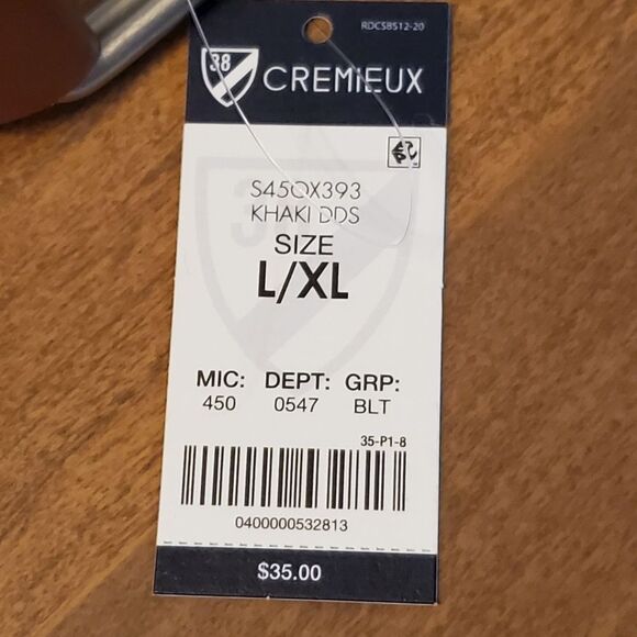 NWT Cremieux Mens Sz L/XL (45") Fabric Wovem Stretch Belt Khaki & Navy - Picture 6 of 10